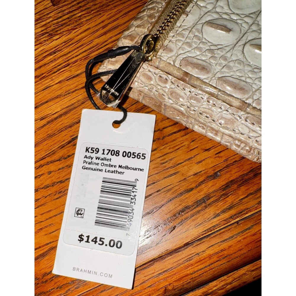 NEW BRAHMIN ADY WALLET PRALINE OMBRE MELBOURNE LEATHER - Picture 3 of 3